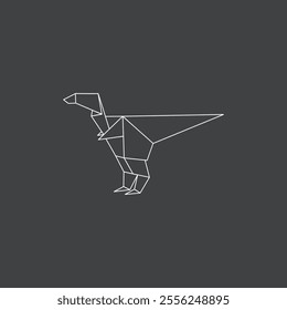 Origami Dinosaur flat vector design