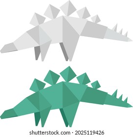 An origami dinosaur. Vector illustration on a white background.