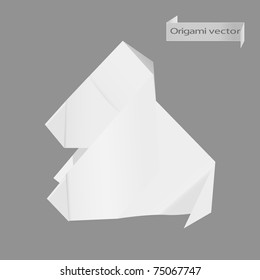 Origami dog. Vector illustration