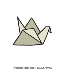 icono del doodle origami, ilustración vectorial