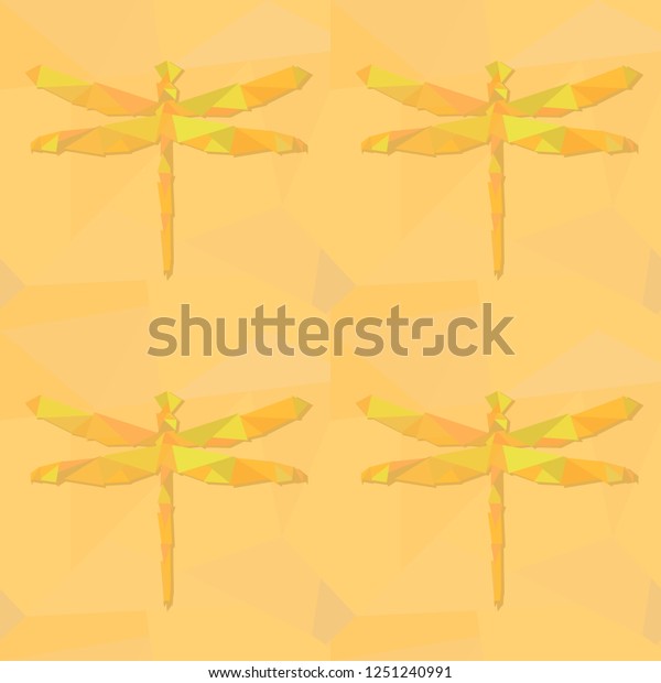 Origami Dragonfly Paper Vector Pattern The Arts Nature
