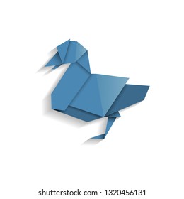 Origami duck on a white background. - Vector EPS10