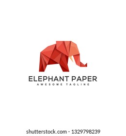 Origami Elephant Design Concept illustration vector template. Suitable for Creative Industry, Multimedia, entertainment, Educations, Shop, and any related business