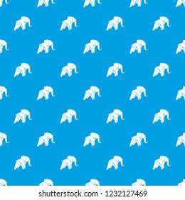 Origami elephant pattern vector seamless blue repeat for any use