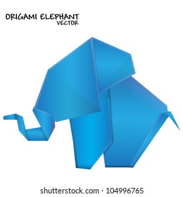 Origami elephant. Vector