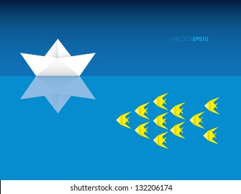 Origami Fish, Vector