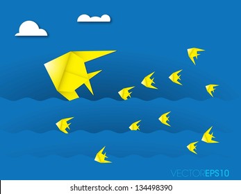 Origami Fish, Vector