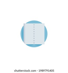 Icono plano de origami aislado en fondo blanco 