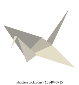 Origami flat illustration on white
