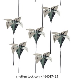 origami flowers pattern