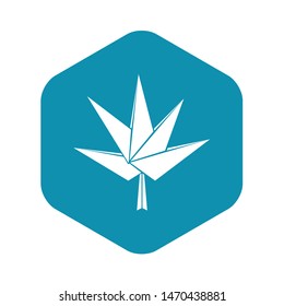 Origami fluffy tree icon. Simple illustration of origami fluffy tree vector icon for web