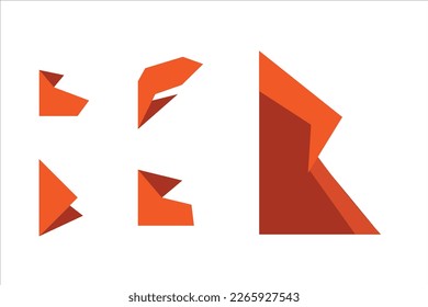 Origami Fold Shape Design Vector