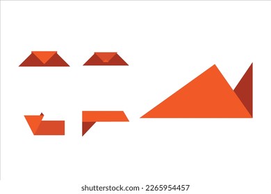 Origami Fold Shape Design Vector