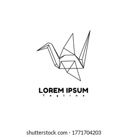 origami geometry vector design template illustration