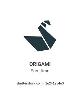 Origami glyph icon vector on white background. Flat vector origami icon symbol sign from modern free time collection for mobile concept and web apps design.