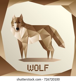 Origami grey Wolf