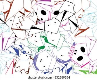 Origami Halloween Collage