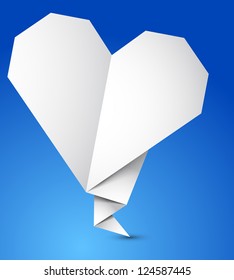 Origami Heart. Vector