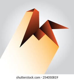 origami horse vector illustration