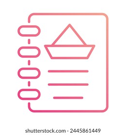 Origami icon editable stock vector illustration