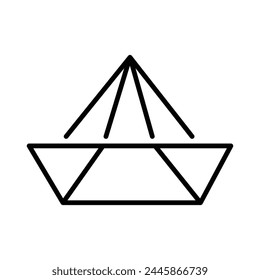 Origami icon editable stock vector illustration