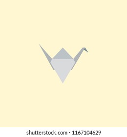Origami icon flat element. Vector illustration of origami icon flat isolated on clean background for your web mobile app logo design.