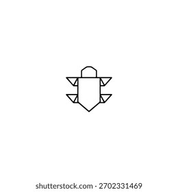 Origami-Symbol flaches Vektordesign.