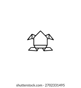 Origami icon flat vector design.