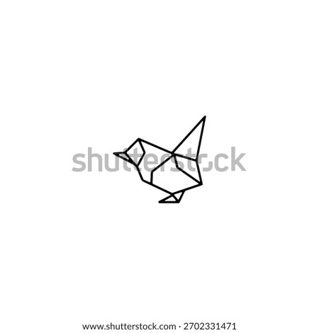 Origami icon flat vector design.