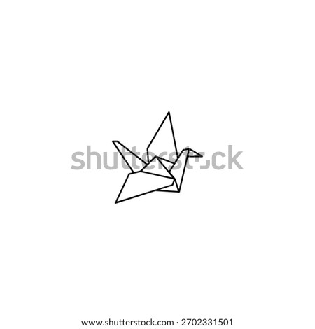 Origami icon flat vector design.