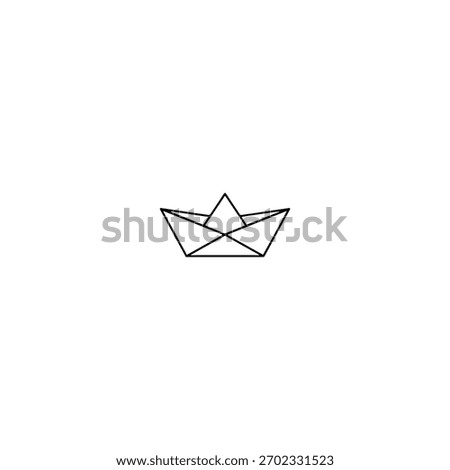 Origami icon flat vector design.