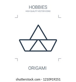 origami icon. high quality line origami icon on white background. from hobbies collection flat trendy vector origami symbol. use for web and mobile