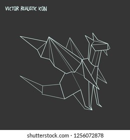 Origami icon line element. Vector illustration of origami icon line isolated on clean background for your web mobile app logo design.