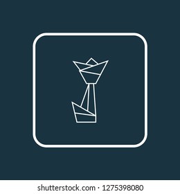 Origami icon line symbol. Premium quality isolated paper figure element in trendy style.