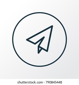Origami icon line symbol. Premium quality isolated send element in trendy style.