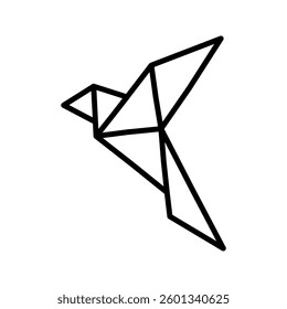origami icon on white background