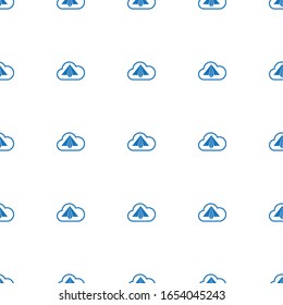 Origami icon pattern seamless isolated on white background. Editable filled Origami icon. Origami icon pattern for web and mobile.