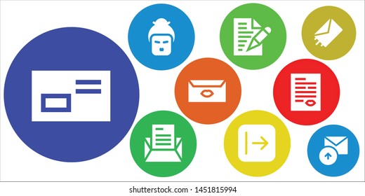 origami icon set. 9 filled origami icons.  Simple modern icons about  - Letter, Geisha, Send, Sent