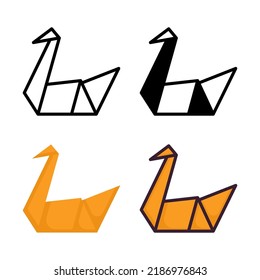 Origami Icon Set Style Collection