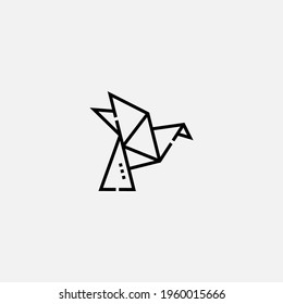 Origami icon sign vector,Symbol, logo illustration for web and mobile