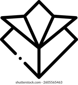 origami icon. Thin Linear Style Design Isolated On White Background