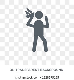 Origami icon. Trendy flat vector Origami icon on transparent background from Activity and Hobbies collection. 