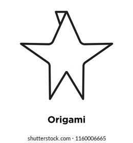 Origami icon vector isolated on white background, Origami transparent sign , sign and symbols in thin linear outline style