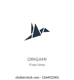 Origami icon vector. Trendy flat origami icon from free time collection isolated on white background. Vector illustration can be used for web and mobile graphic design, logo, eps10