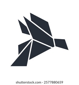 origami icon. vector.Editable stroke.linear style sign for use web design,logo.Symbol illustration.