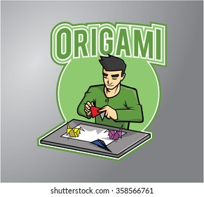 Origami Illustration design badge