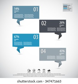 Origami Infographic - AI EPS 10 Infographic origami square background design. 
File is layered for easy editing.