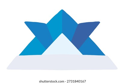 Ilustración vectorial Origami Kabuto | Casco de Samurai de Papel para el Día del Niño