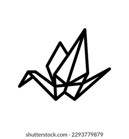 origami kid leisure line icon vector. origami kid leisure sign. isolated contour symbol black illustration