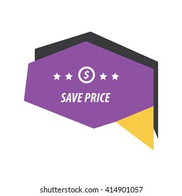 origami Label Purple; yellow; black
